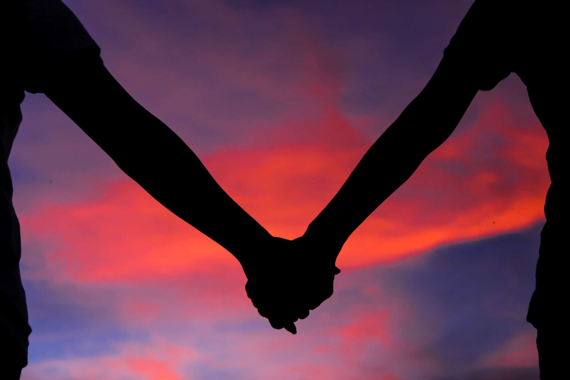 holding hands